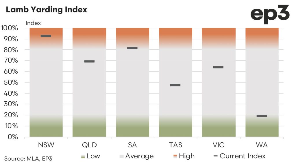 Australian Lamb Yarding index: November 2024
